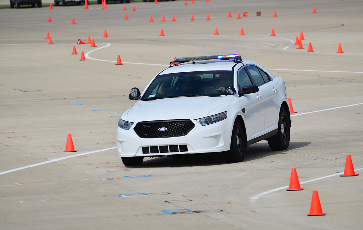 police vehicle road track